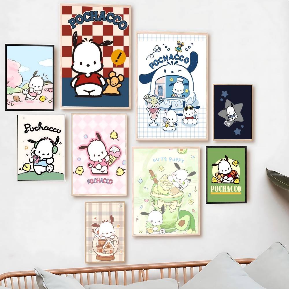 Resin Art Work - ชุดวาดภาพเพชร Pochacco ลายการ์ตูนสุนัขซานริโอ งานศิลปะ DIY ทำมือ