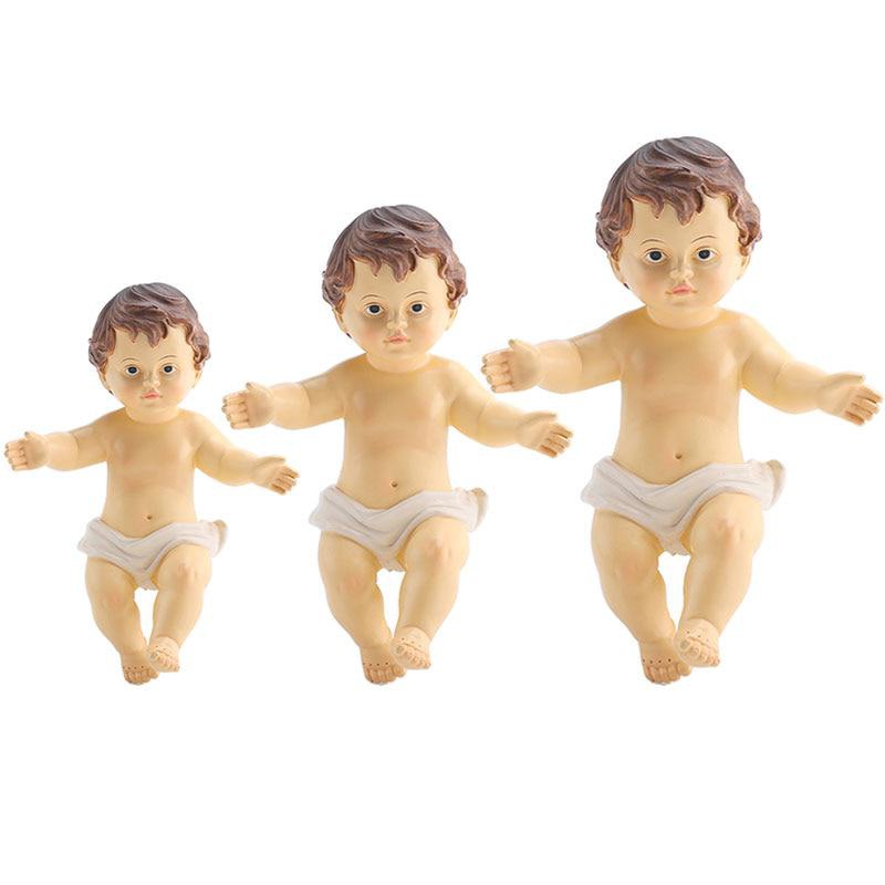 Resin Art Baby - 6 ซม./10 ซม./15 ซม.พระเยซูตุ๊กตารูปปั้นทารก Advent เครื่องประดับศาสนาพระเยซู