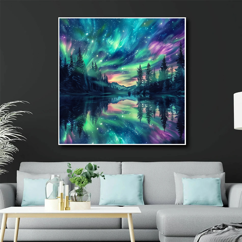 ภาพวาดเพชร DIY แบบไร้กรอบ รุ่น - Resin Art Wallpaper บทวิจารณ์และราคา