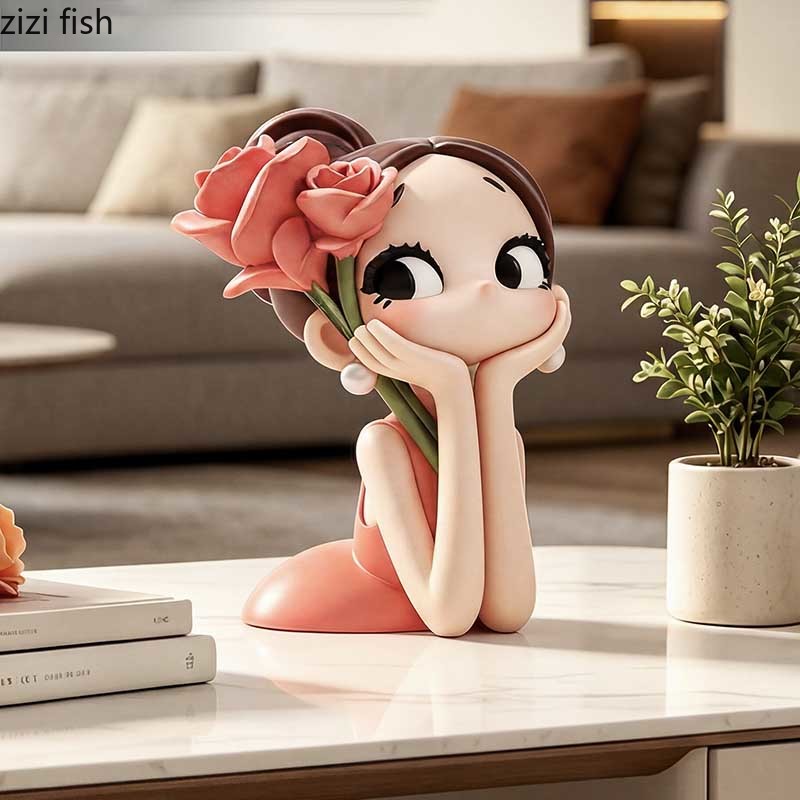 รูปปั้นสาวน้อยกุหลาบน่ารัก งาน - Resin Art Rose บทวิจารณ์และราคา