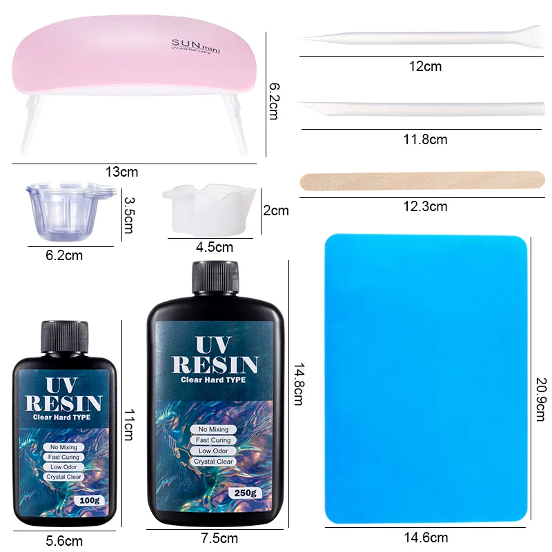Hard UV เรซิ่นกาวชุด Fast Curi - Resin Art Equipment บทวิจารณ์และราคา