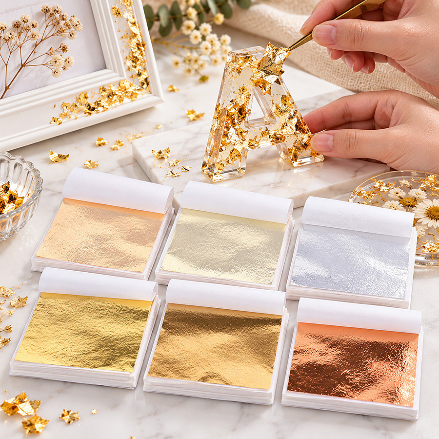 กระดาษฟอยล์สีทอง 100 แผ่น สำหร - Resin Art Wedding Gift บทวิจารณ์และราคา