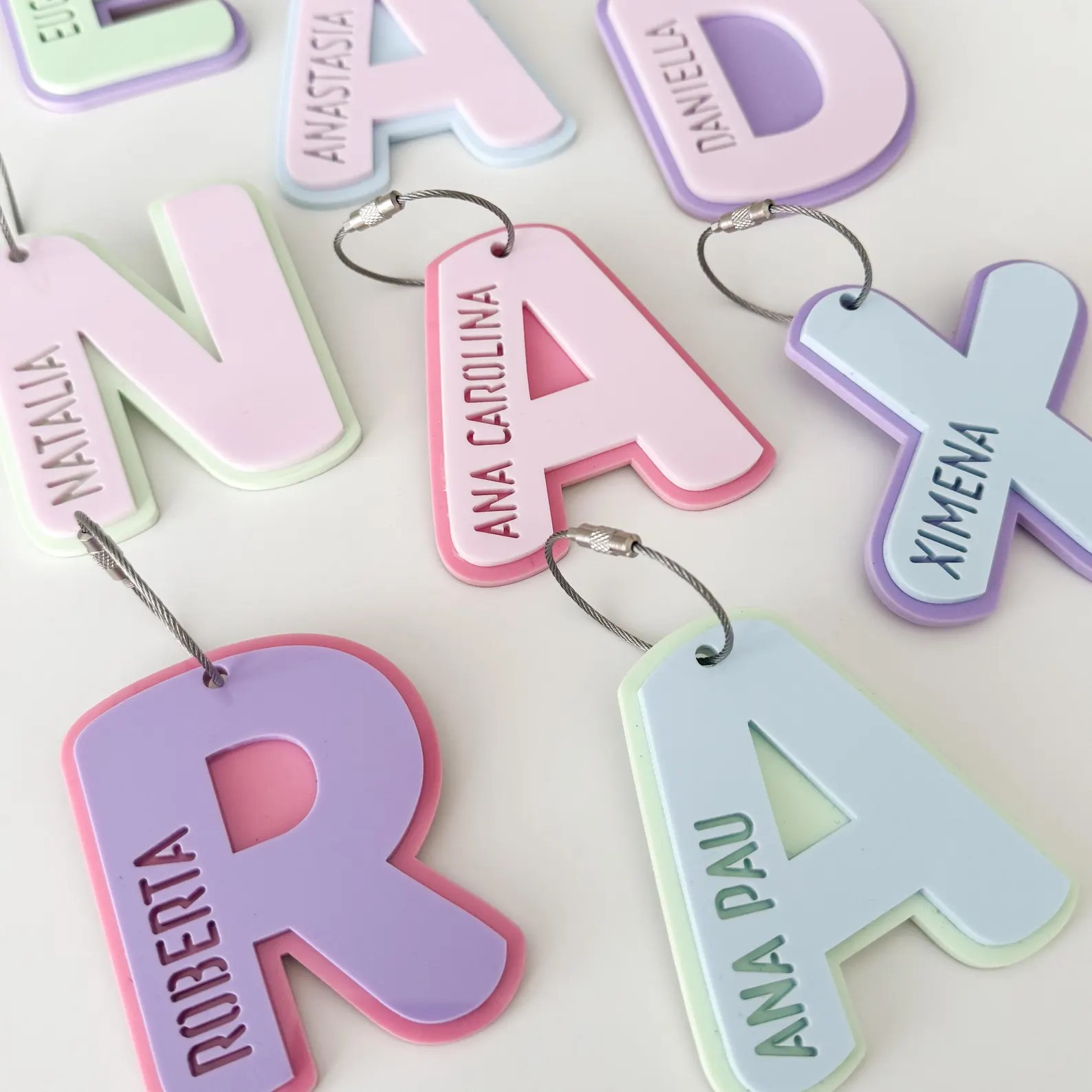 พวงกุญแจอะคริลิคแบบโปร่งใสพร้อ - Resin Art Alphabet บทวิจารณ์และราคา
