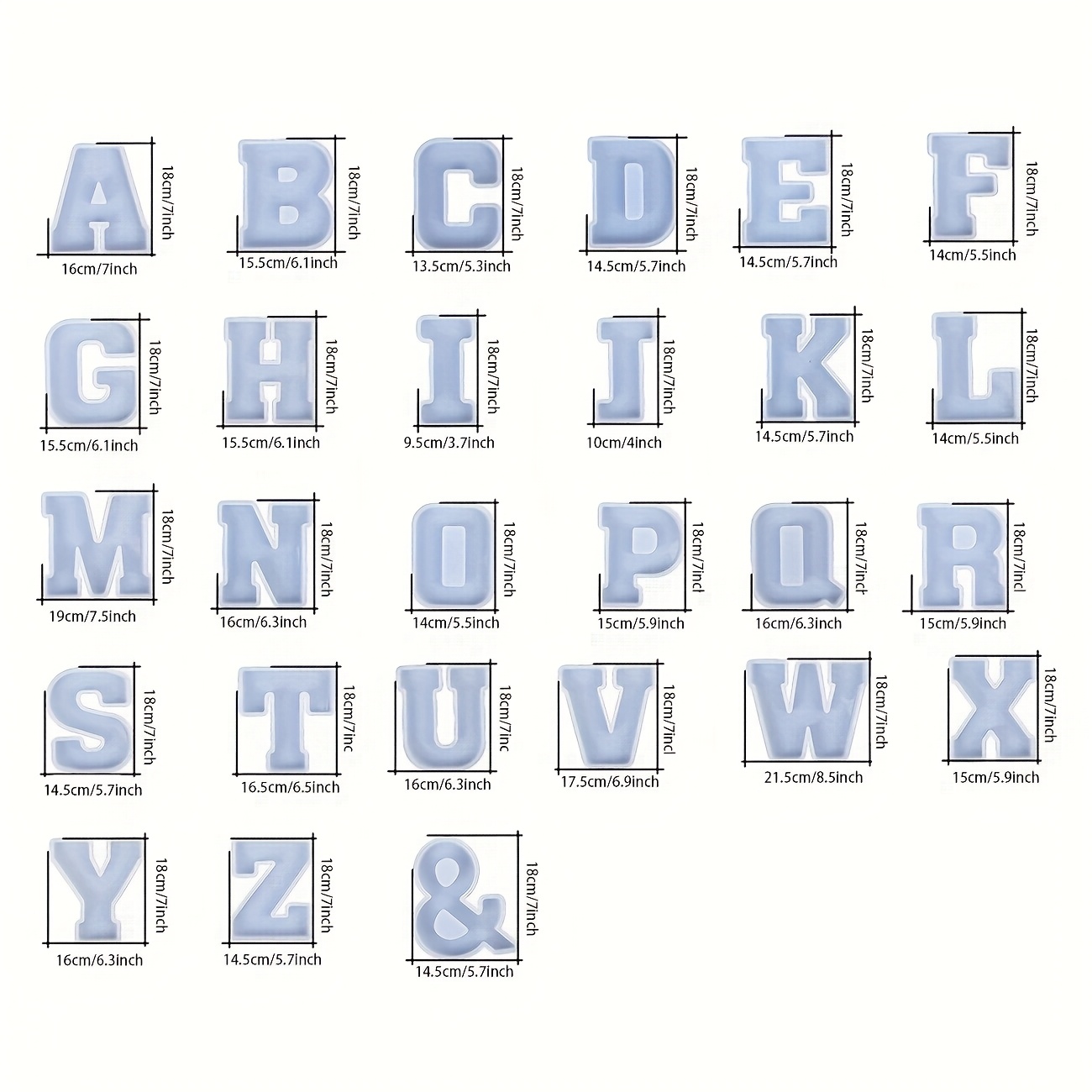 แม่พิมพ์เรซินตัวอักษรขนาดใหญ่  - Resin Art Alphabet บทวิจารณ์และราคา